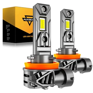 AUXBEAM H11 H9 H8 LED Headlight Bulb Low Beam/Fog Light 120W 28000LM 6500K White - Picture 1 of 13