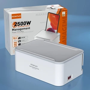 Redagod Steckdosenleiste mit Kabel-Organizer-Box (2500 W) mit Schalter 5AC 3 USB - Bild 1 von 20