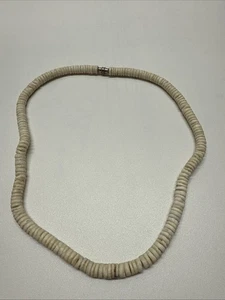 "Collar gargantilla vintage con cuentas Puka Shell 18""" - Imagen 1 de 3