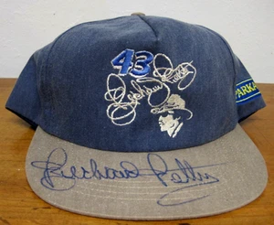 Richard Petty #43 Blue Sharpie Autographed PARKAY Snapback Hat Made in USA - Picture 1 of 12