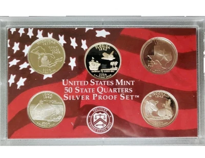 2004 United States Mint 50 State Quarters Silver Proof Set - Image 1 of 2