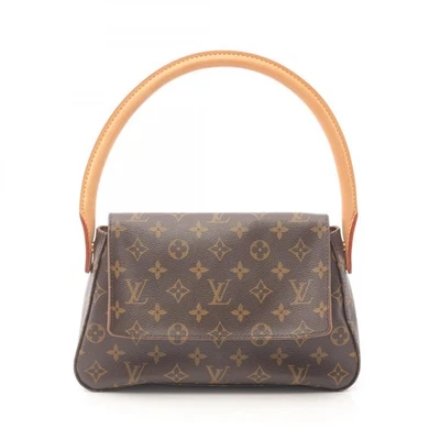 Bolsa de ombro Louis Vuitton mini looping M51147 monograma couro marrom usada - Imagem 1 de 4