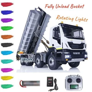 LESU 8x8 Hydraulic RC Full-Dump Truck 1/14 RTR Remote Control Dumper Rear Hook - Picture 1 of 23