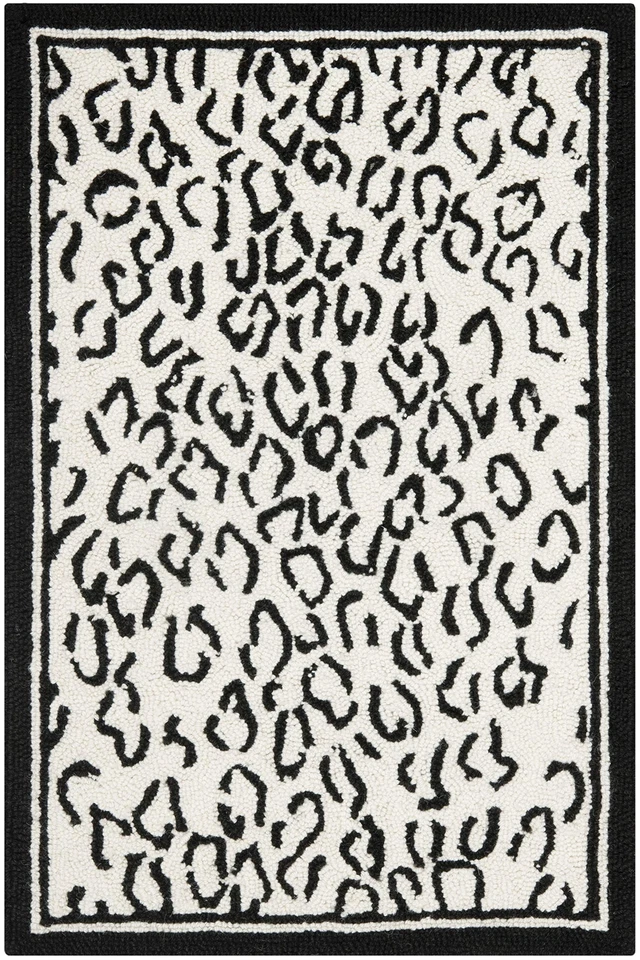 Safavieh Chelsea White / Black Wool Area Rug 1' 8 ' 6