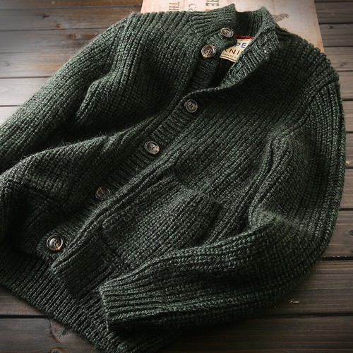 OFF WHITE Cardigan 100% lana uomo maglia spessa maglione giacca maglione outwear tasca cappotto