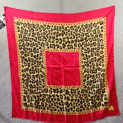 Echo Leopard Charm Square Silk Scarf Women's One Size (35" x 35") Red Multi - Image 1 of 4