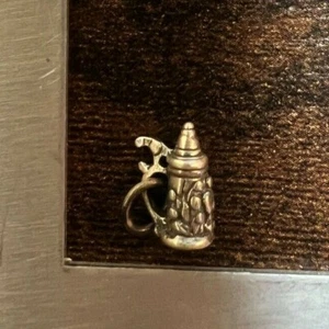 Vintage kleiner Bierstein Sterlingsilber Charm - Bild 1 von 5