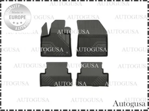 NEW SET LHD BLACK FLOOR MATS WATERPROOF AUTO LINERS FOR OPEL GRANDLAND X 2017- - Picture 1 of 4