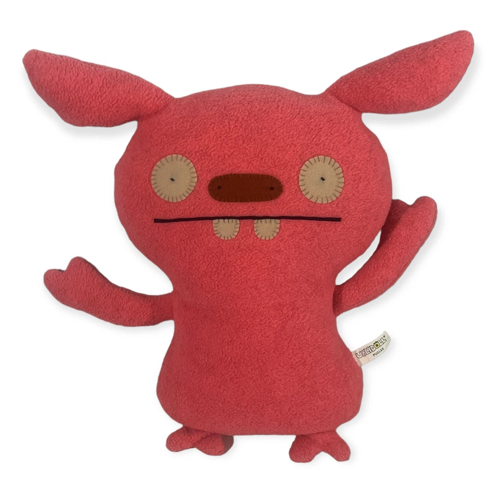 Boneca feia rosa vintage UGLYDOLL Puglee grande pelúcia de lã por favor leia B3 - Imagem 1 de 4