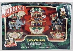 VINTAGE 3 PIECE 1993 MR CHRISTMAS CIRCUS ANIMALS Tiger, Elephant, Horse - Picture 1 of 1