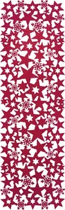St Helens Rectangular Felt Table Runner with Openwork Star and Snowflake Design - Picture 1 of 12