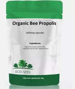Propoli d'Api 2000mg Capsule Biologiche - Supporto Immunitario e Salute Antiossidante - Foto 1 di 2