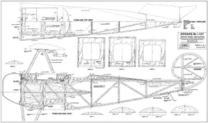 1/4 scale Fokker Dr1 triplane plan set - Picture 1 of 1