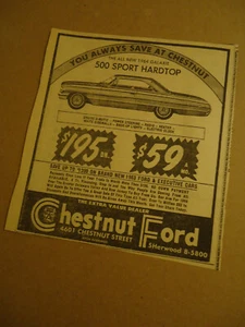 Ford Galaxie 500 Sport 1964 newspaper ad - Picture 1 of 1