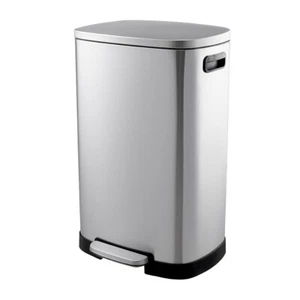 Stainless Steel Recycle Bin Pedal Bins Kitchen Waste Storage Dustbin 20L 30L 50L - Picture 1 of 27