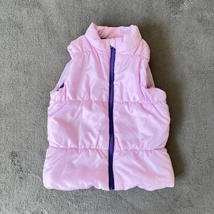 Grant Full Zip Sleeveless Pink Purple Winter Outerwear Clothes Vest Kid Size 6X - Picture 1 of 8