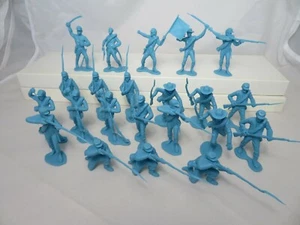 Marx reissue Confederates in FLAT LIGHT BLUE, 22 in all 10 original poses, 54mm - Picture 1 of 7