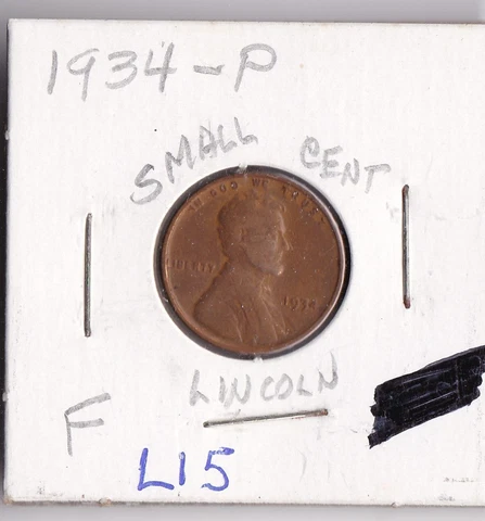 1934 Lincoln Cent L15 Cover