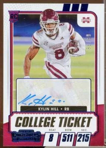 Kylin Hill AU Rookie Card 2021 Panini Contenders Draft Picks Campus Ticket #138  - Picture 1 of 2