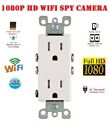 Hidden WIFI 1080P IP Camera Drop In Module AC Outlet Working Wall Receptacle 