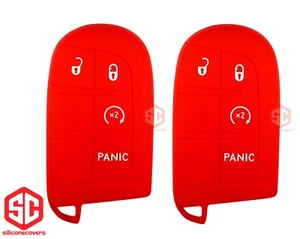 2x New Key Fob Remote Fobik Silicone Cover Fit / For Dodge Jeep - Picture 1 of 2