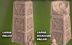 Aztec Ruins Pillars x4 set 28mm Dungeons and dragons DND Wargames - Picture 1 of 2