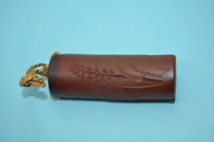 vtg etched Handcrafted Japanese Clay Bell 4" - Picture 1 of 6