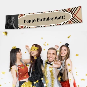 Personalised  Dad Father Day Grandpa Birthday Decoration Party Fabric Banner - Picture 1 of 5