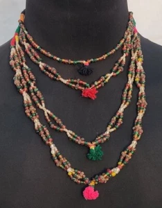 Vintage Kuchi Banjara Tribal Afghan Handmade Gypsy Multi Layer Glass Necklace - Picture 1 of 4