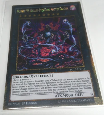 Gold- Number 95: Galaxy-Eyes Dark Matter Dragon PGL2-EN015 YuGiOh Premium - Image 1 of 4