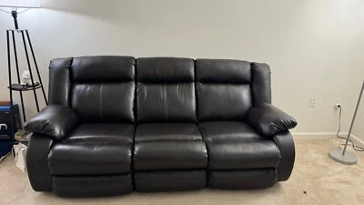 Signature Design by Ashley Denoron Reclining Power Sofa, Dark Brown - Image 1 of 4