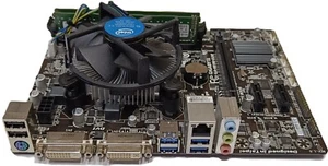 Mainboard Gigabyte GA-H81M-D2W, INTEL G3250, 8GB DDR3 RAM, I/O Blende - Bild 1 von 9