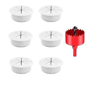 8PCS Desk Grommet Wire Cord Cable Grommets Hole Cover for Office and Home Table - Picture 1 of 10