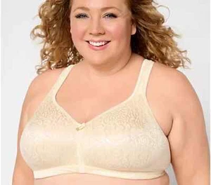 Breezies Wild Rose Seamless Wirefree Support Bra Champagne,36 DDD A679228 - Picture 1 of 1