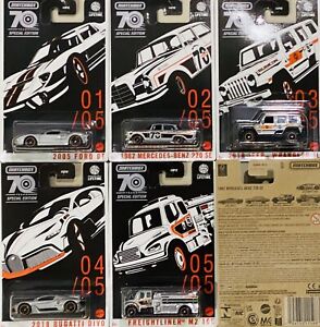 Matchbox Special Edition Set Of 5 Silver 2023 new 70 Years Anniversary