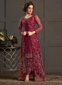 Salwar Kameez Bollywood Party Wear Dress Pakistani Indian Designer Wedding suit - Picture 1 of 8