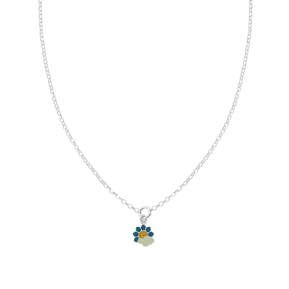Collana Bimbo Bimba con Soggetto Sole con Smalto Multicolor in Argento 925 - Immagine 1 di 1