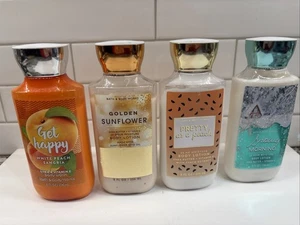 Loción corporal Bath & Body Works - Lote de 4 - Get Happy, girasol dorado, mañana nevada + - Imagen 1 de 7
