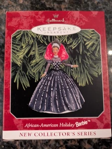 Hallmark Keepsake African-American Holiday  Barbie 1998 Ornament 1st in Series - Picture 1 of 6