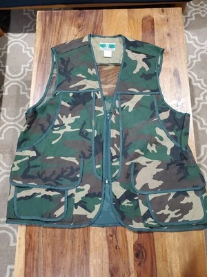 Vintage Game Winner Vest Adult XL Green Camouflage Camo Shooter Mens Hunters - Image 1 of 4
