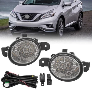 LED Front Bumper Fog Light Driving Lamp Wiring Relay For Nissan Murano 2015-2017 - Picture 1 of 17