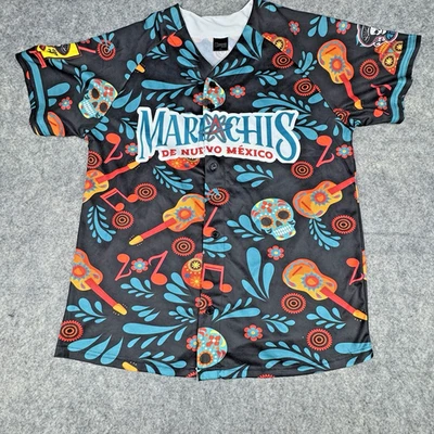 Camiseta Albuquerque Isótopos Talla L Negra Promo Mariachis Sugar Skull 2021 Foto 1 de 4