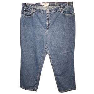 Tommy Hilfiger Woman Classic Fit Blue Denim Jeans Size 22A Faded Distressed - Picture 1 of 12