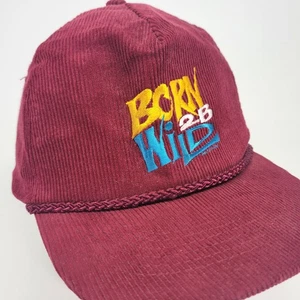 Gorra Born 2B Wild Hat Tennessee Motors Pana Cuerda Snapback Borgoña De Colección - Imagen 1 de 8