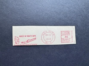 US 1949 Boy Scouts Thematic Meter Cut-Piece(14) +Men of Tomorrow +Support BSA - Picture 1 of 1