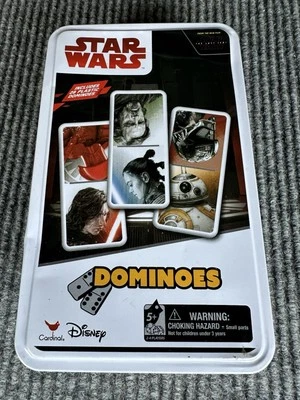 Disney Cardinal Star Wars Dominoes Metal Tin Complete 28 dominoes - Image 1 of 4