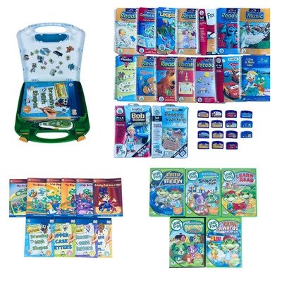 Huge LEAP FROG Lot: Tag Pen, Cartridges & Books, Readers, Activity Books, DVDs - Image 1 of 4