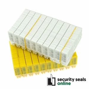 White Barcoded ZipLock seals to suits security bags - Picture 1 of 7