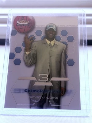2002 Topps Finest Draft Carmelo Anthony 180 Rookie RC  - Image 1 of 2