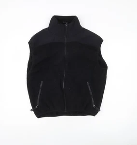 Timberland Unisex Black Fleece Waistcoat Gilet S Outdoor Zip Pockets - Picture 1 of 12